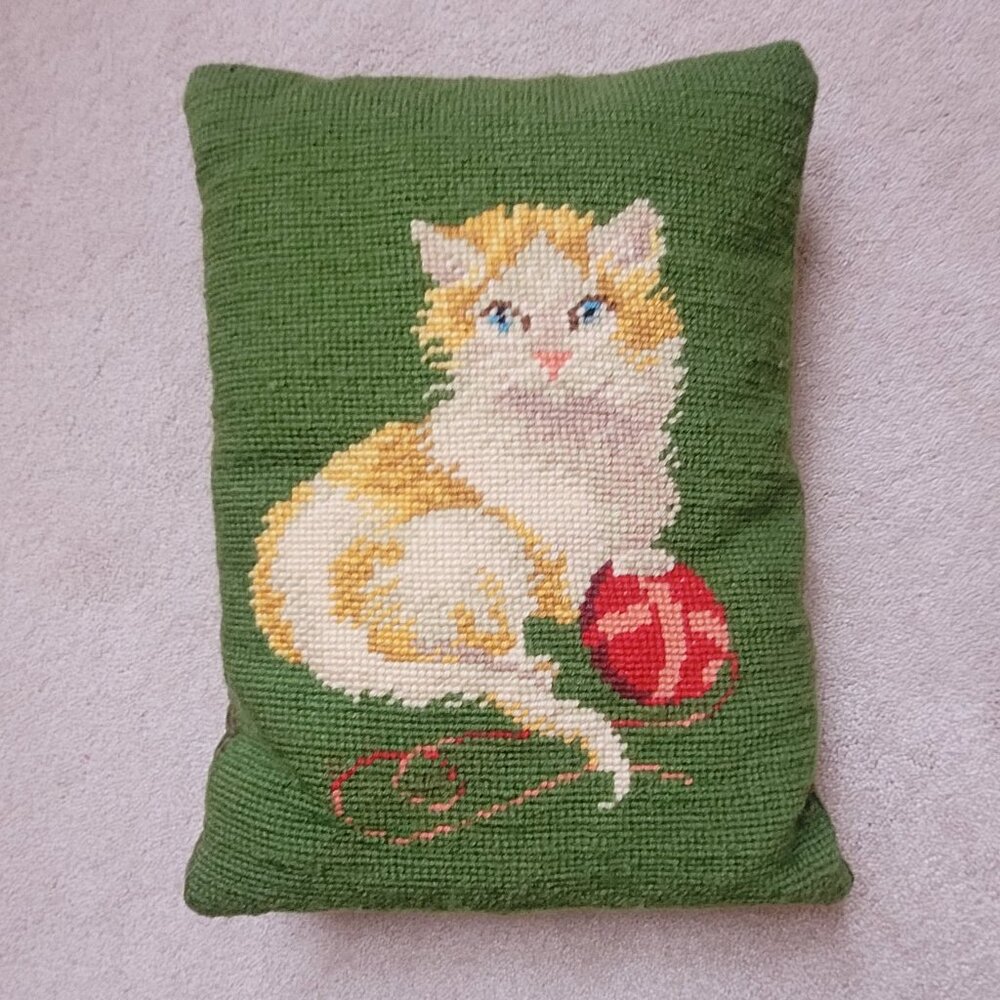 Vintage cat pillow